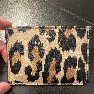 Kate Spade Leopard Print Card Case